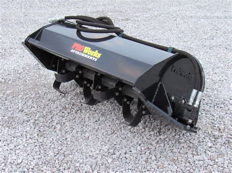 mini skid steer grapples|mini skid steer tiller attachment.